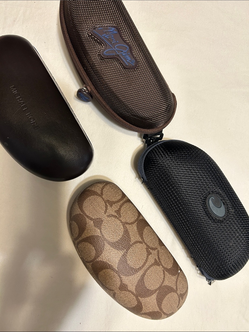 Michael Kors Brown Signature Eyewear Case - Men's all 4 Accessories